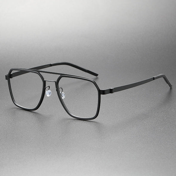 Retro Titanium Square Glasses Frame 9753