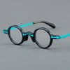 New round frame plate glasses 76818