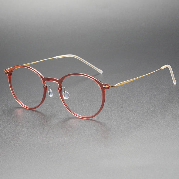 Titanium Round Glasses Frame 6541