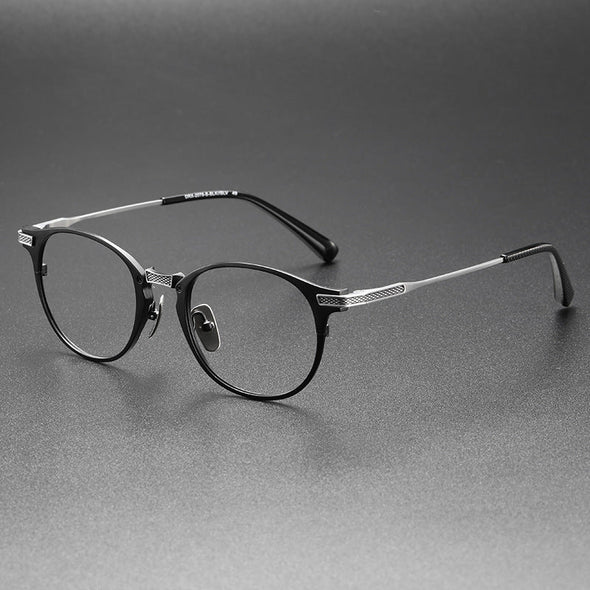 Retro Oval Titanium Ultra-Light Glasses Frame DRX2078