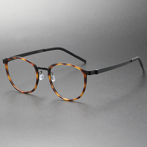 Titanium Vintage Oval Eyeglasses Frames 9737