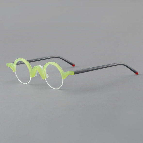 Plate glasses retro frame half frame 5819
