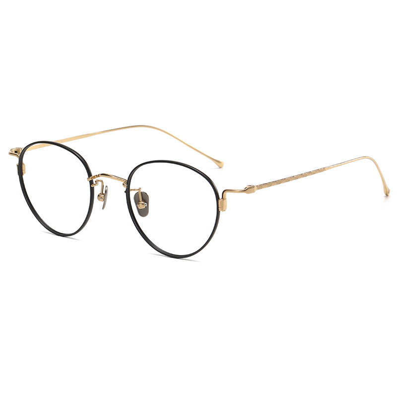 Pure titanium retro glasses frame 7285 The same 164 oval