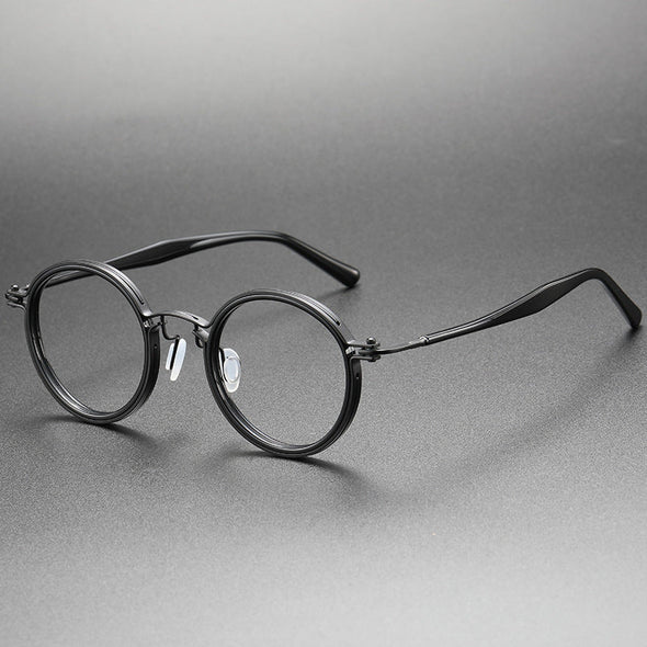 Titanium Vintage Round Eyeglasses Frames RLT5862