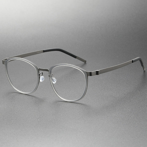 Titanium Vintage Oval Eyeglasses Frames 9737