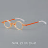 New round frame plate glasses 76818