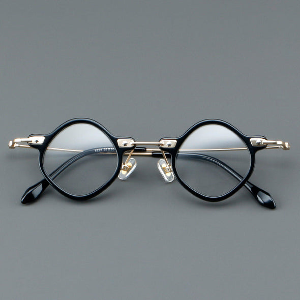 Diamond Frame Plate Glasses Retro Eye Frame Metal Flat 5822
