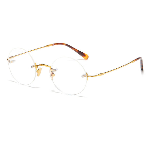 Titanium Rimless Oval Glasses Frames ZY007