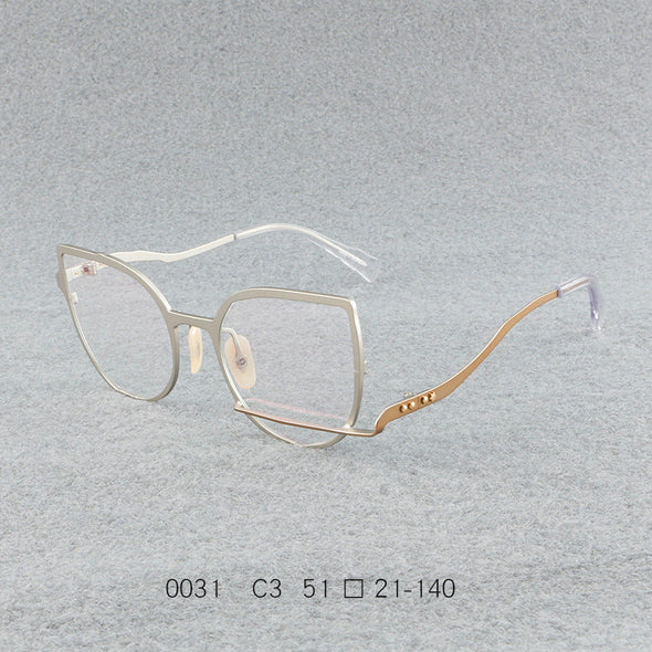 Retro pure titanium frame full frame ultra-light frame 0031