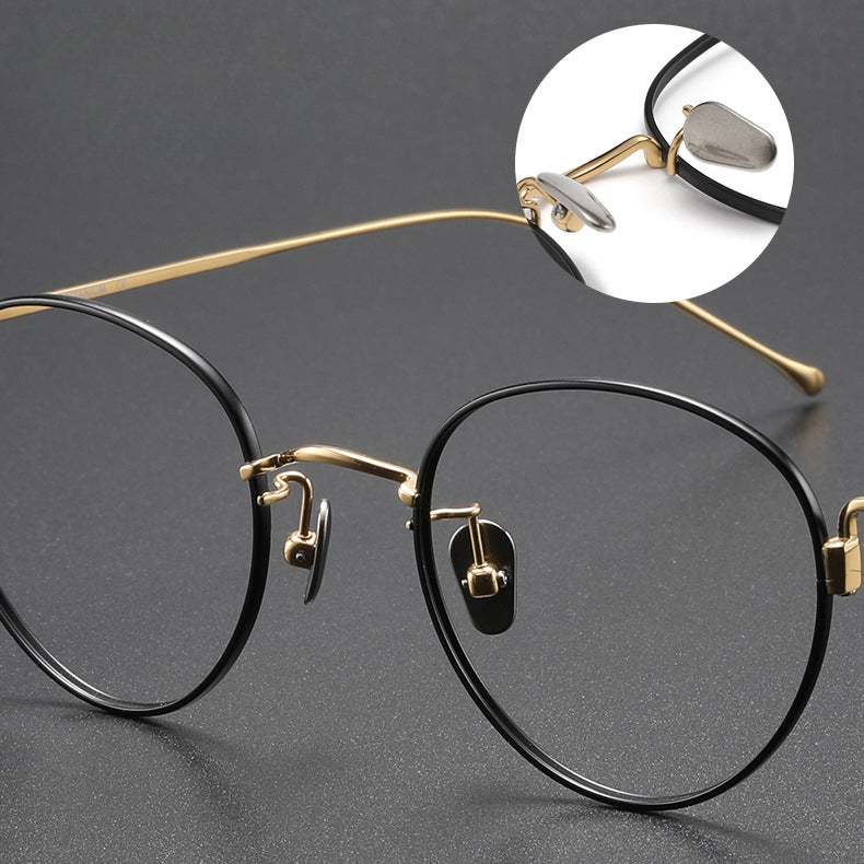 Pure titanium retro glasses frame 7285 The same 164 oval frame designer can be equipped with myopia anti blue glasses Nektom Watches