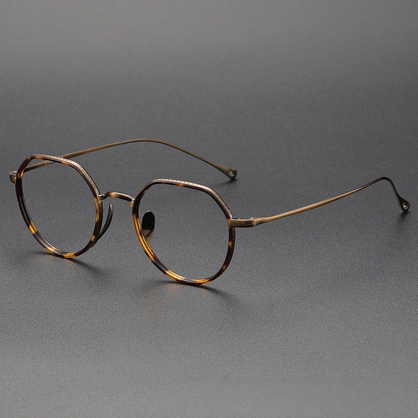 Titanium Geometric Glasses Frame  KMN7310