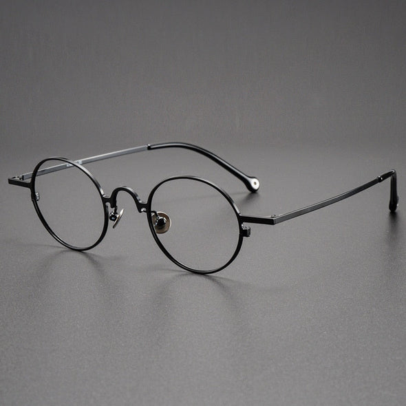 Briar Titanium Vintage Round Eyeglasses Frames