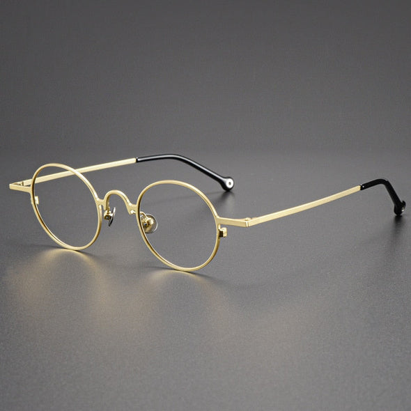 Briar Titanium Vintage Round Eyeglasses Frames