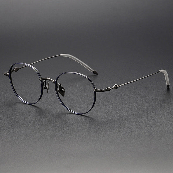 Titanium Vintage Oval Eyeglasses Frames EP