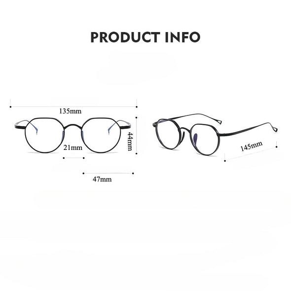 Titanium Geometric glasses Frame  KMN-9916