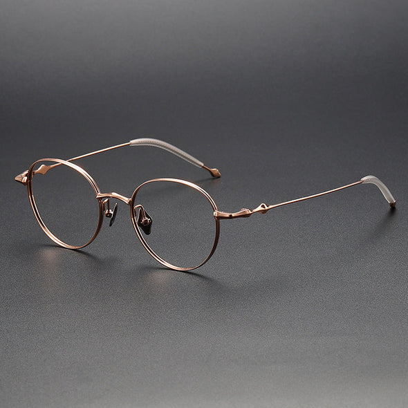 Titanium Vintage Oval Eyeglasses Frames EP