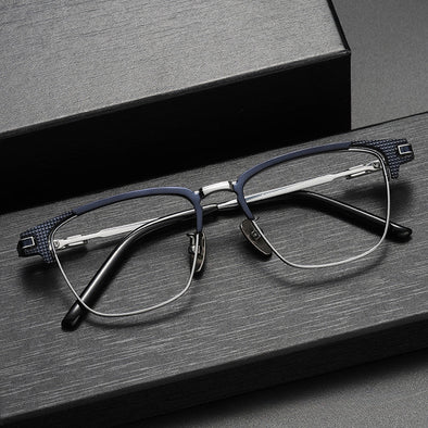 Titanium Vintage Square Eyeglasses Frames S-02T