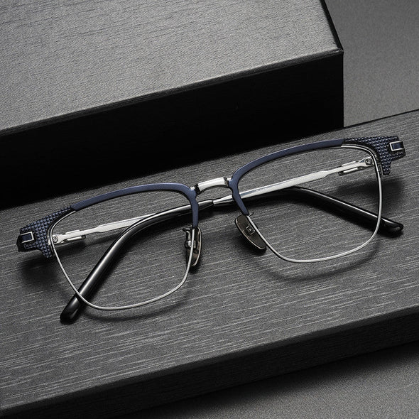 Titanium Vintage Square Eyeglasses Frames S-02T