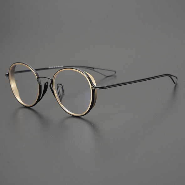 Gene Retro Round Titanium Ultra-Light Glasses Frame