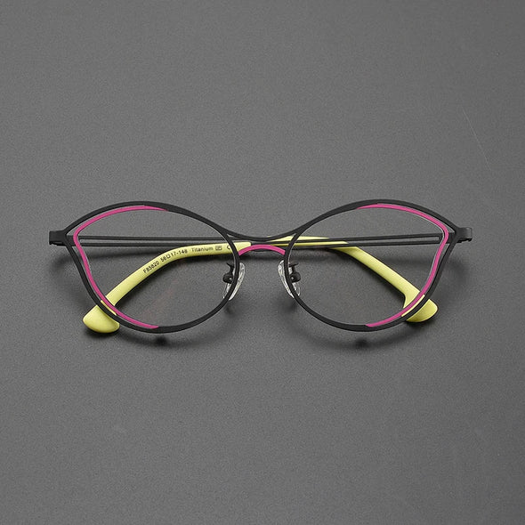 Jeanie Cat Eyes Titanium Glasses Frame