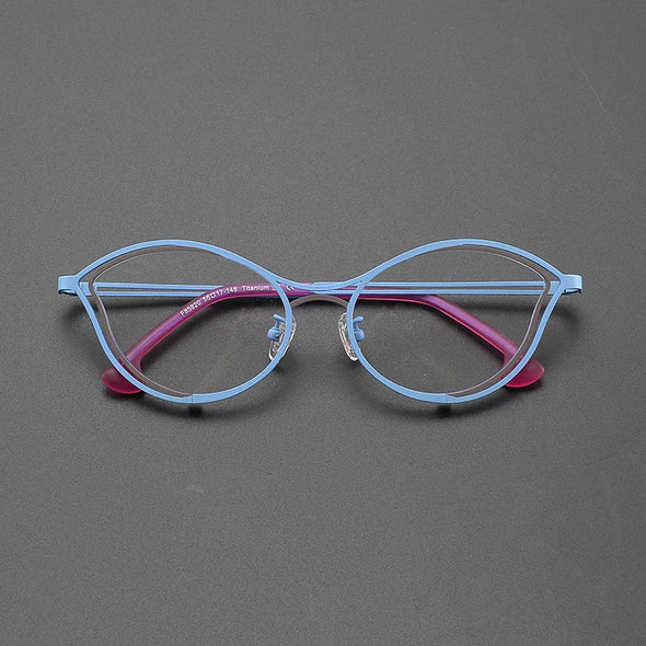 Jeanie Cat Eyes Titanium Glasses Frame