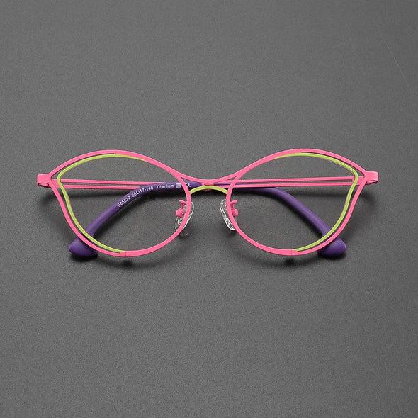 Jeanie Cat Eyes Titanium Glasses Frame