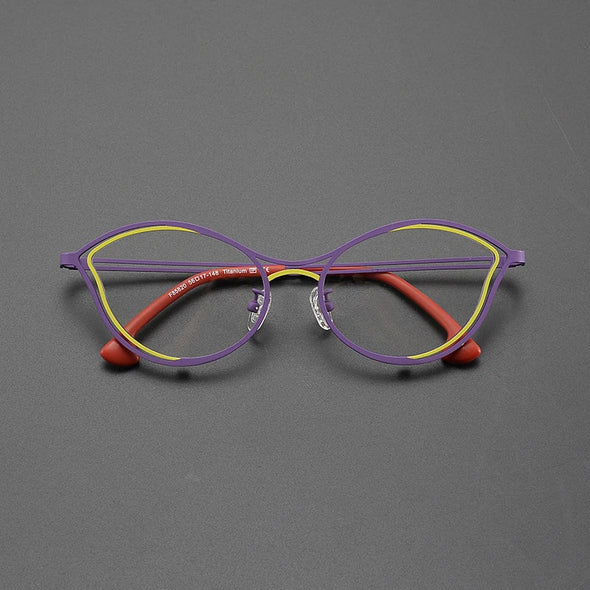 Jeanie Cat Eyes Titanium Glasses Frame