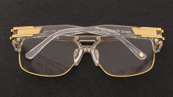 Ken Oversized Luxury Squre Metal Eye Glasses Frame