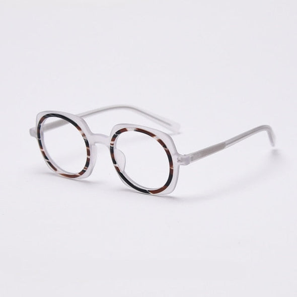 Kim Round Upscale Acetate Optical Glasses Frame