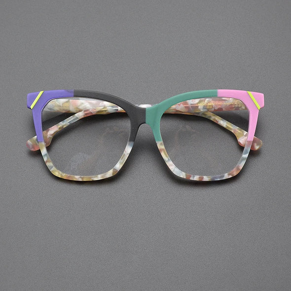 Olita Multicolor Square Acetate Glasses Frame