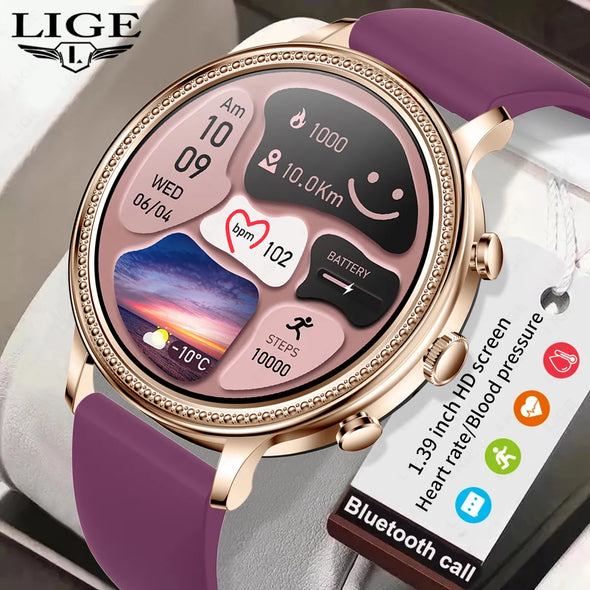 NEKTOM V60 Luxury Smart Watches For Women Bluetooth Call Women Gift