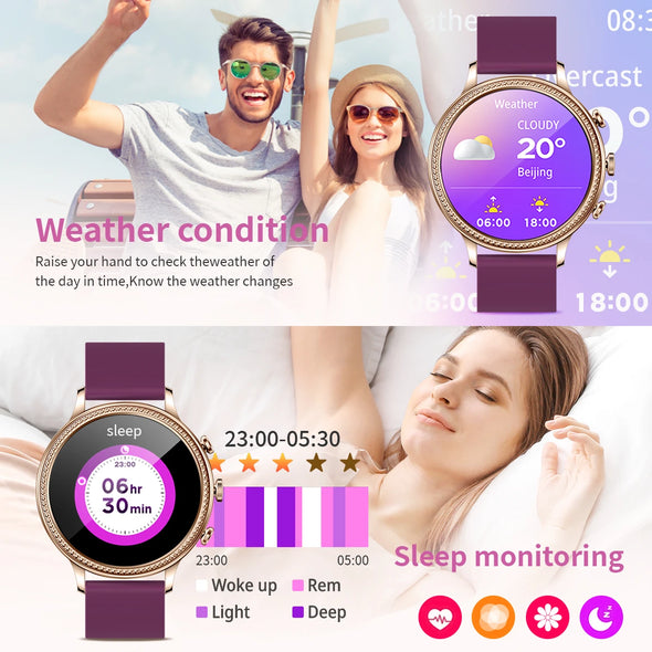 NEKTOM V60 Luxury Smart Watches For Women Bluetooth Call Women Gift