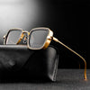 Nektom - Men's Vintage Steampunk Retro Metal Square Sunglasses