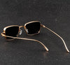 Nektom - Men's Vintage Steampunk Retro Metal Square Sunglasses
