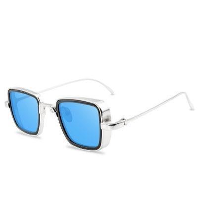 Nektom - Men's Vintage Steampunk Retro Metal Square Sunglasses